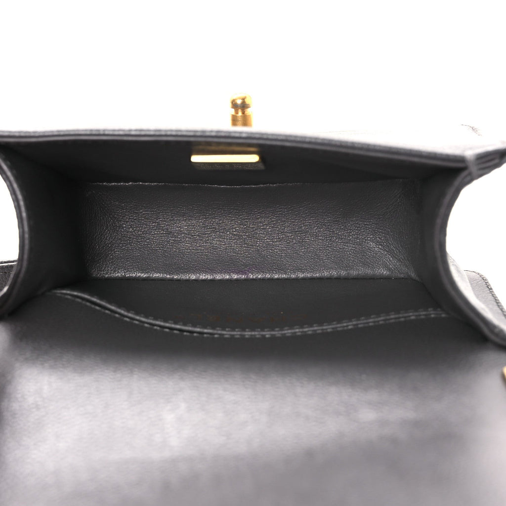 Chanel Caviar Quilted Mini Boy Flap Dark Grey