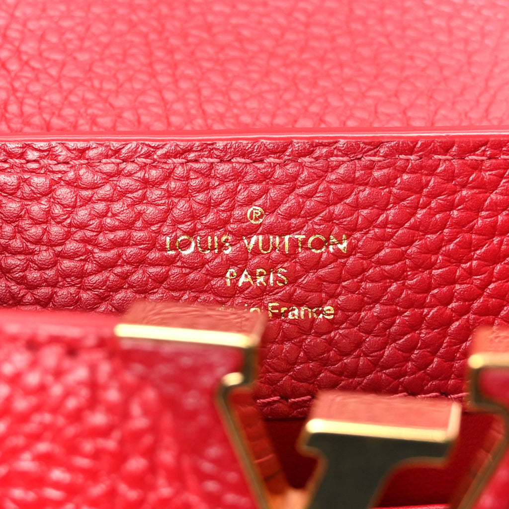 Louis Vuitton Taurillon Mini Capucines Scarlet