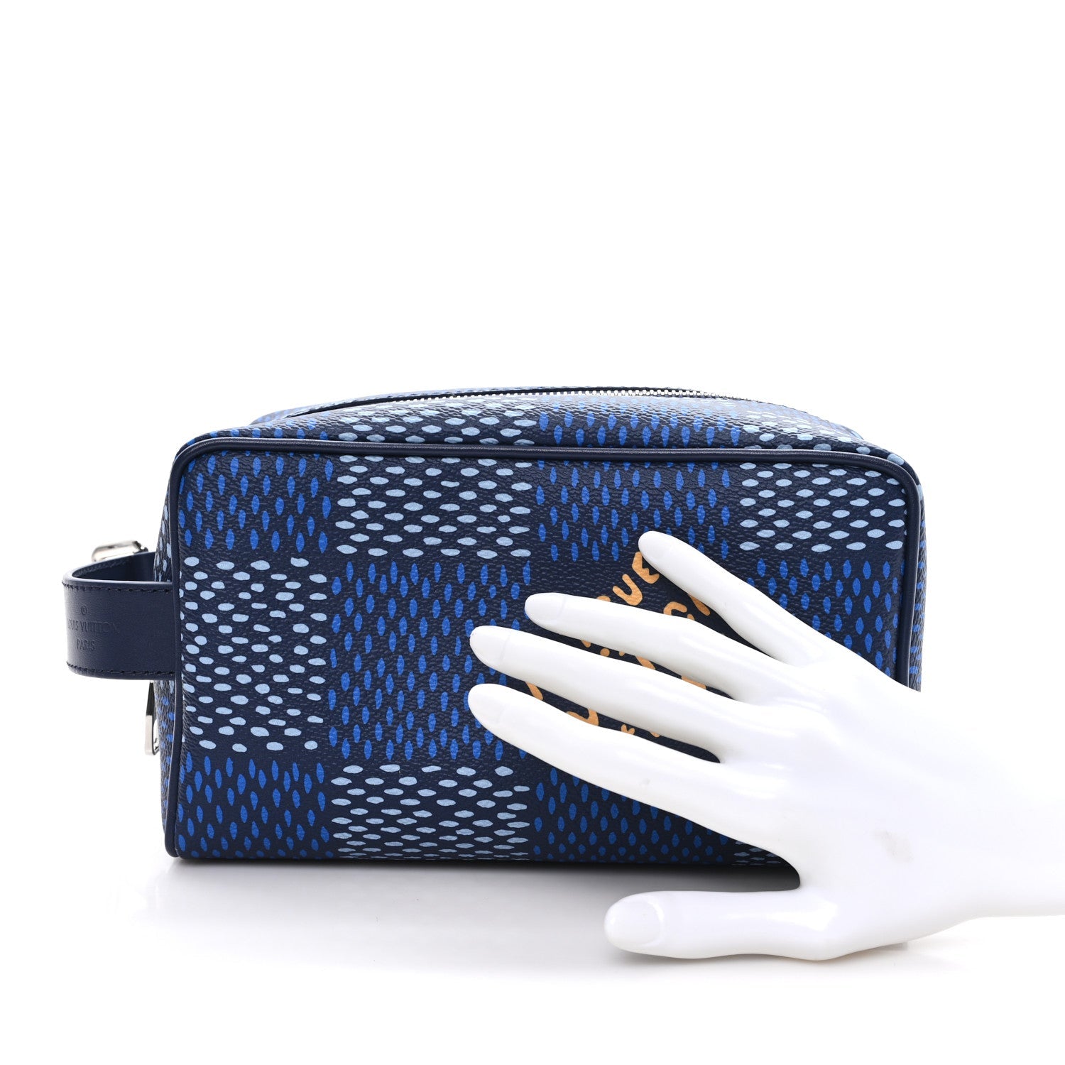 Louis Vuitton Damier Heritage Locker Dopp Kit Blue