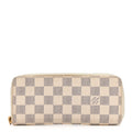 Louis Vuitton Damier Azur Clemence Wallet Rose Ballerine