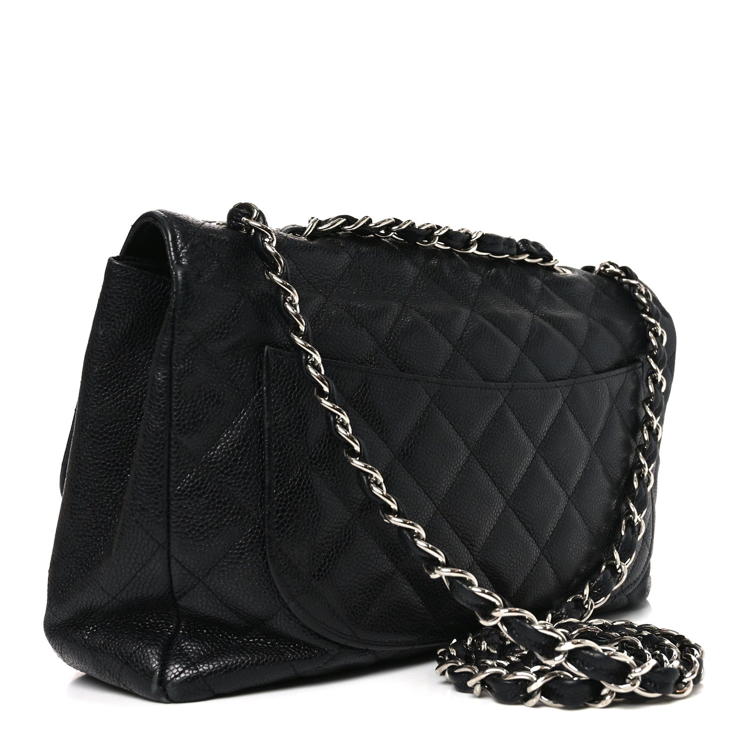 Chanel Caviar Quilted Jumbo Single Flap Black