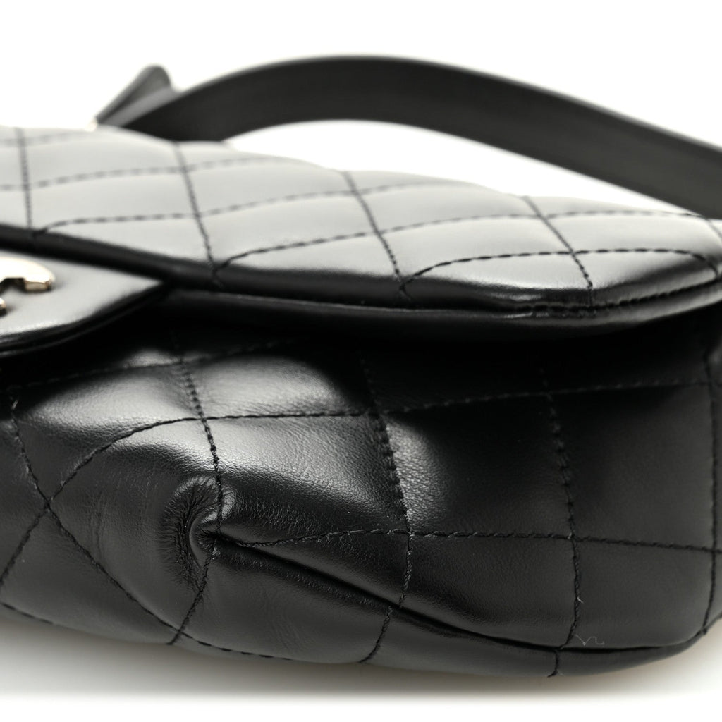 Chanel Calfskin Quilted CC Uniform Flap Belt Bag Black