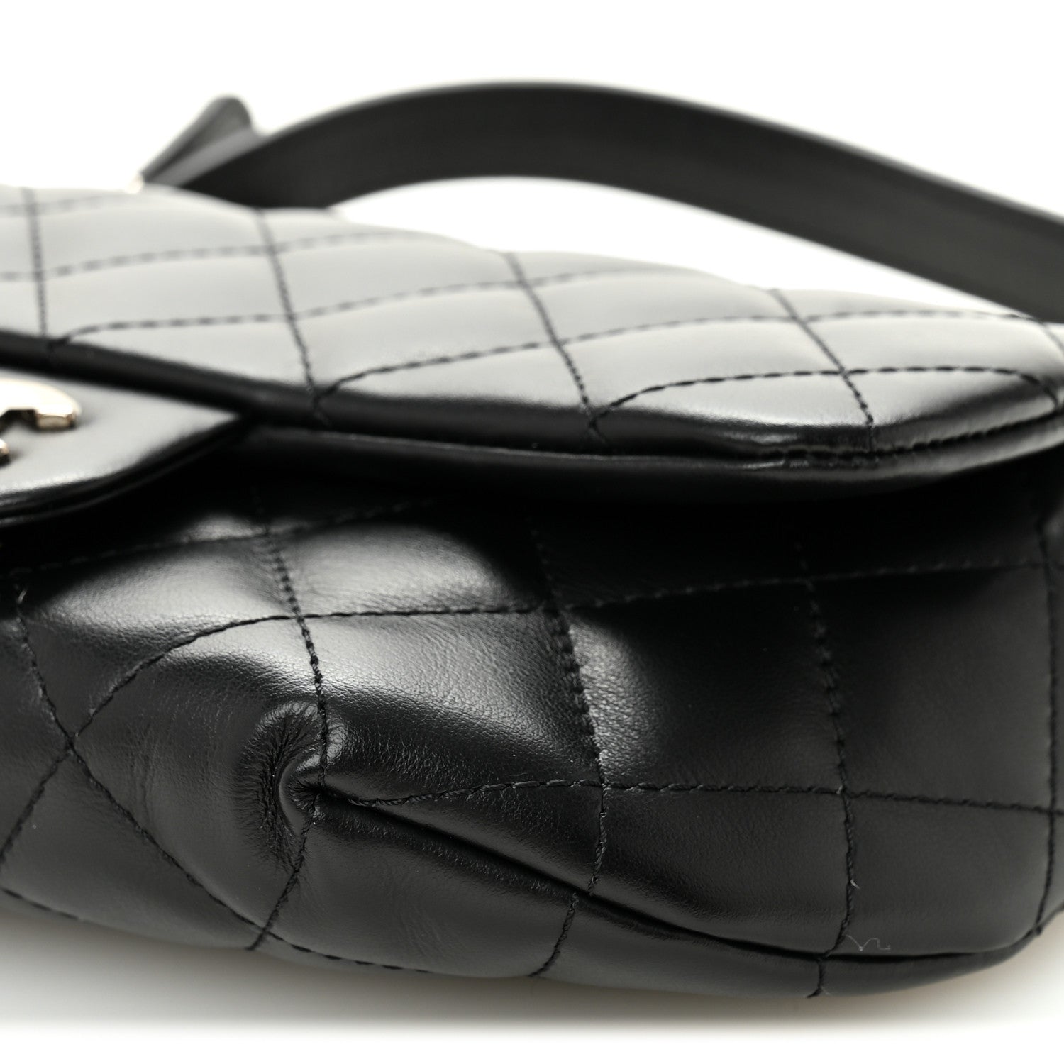 Chanel Calfskin Quilted CC Uniform Flap Belt Bag Black