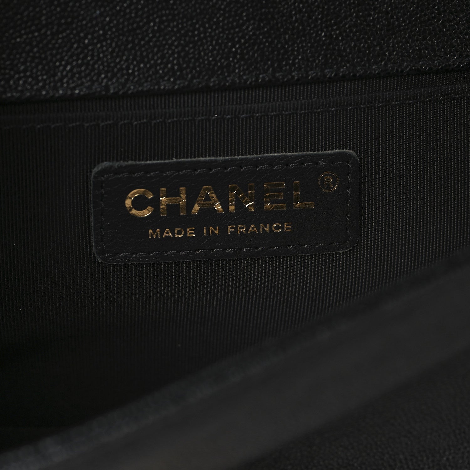 Chanel Caviar Chevron Quilted Medium Boy Flap Black