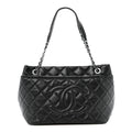 Chanel Caviar Quilted CC Timeless Soft Tote Black