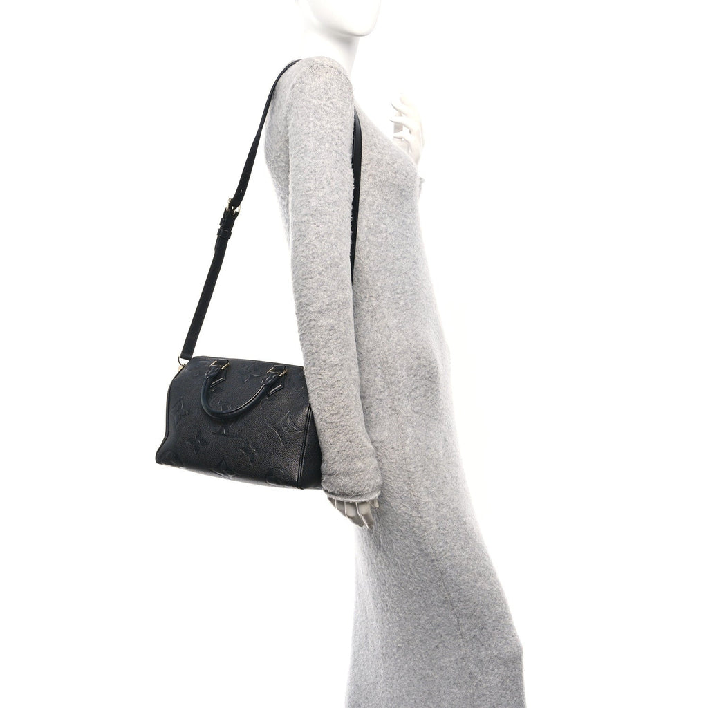 Louis Vuitton Empreinte Monogram Giant Speedy Bandouliere 25 Black
