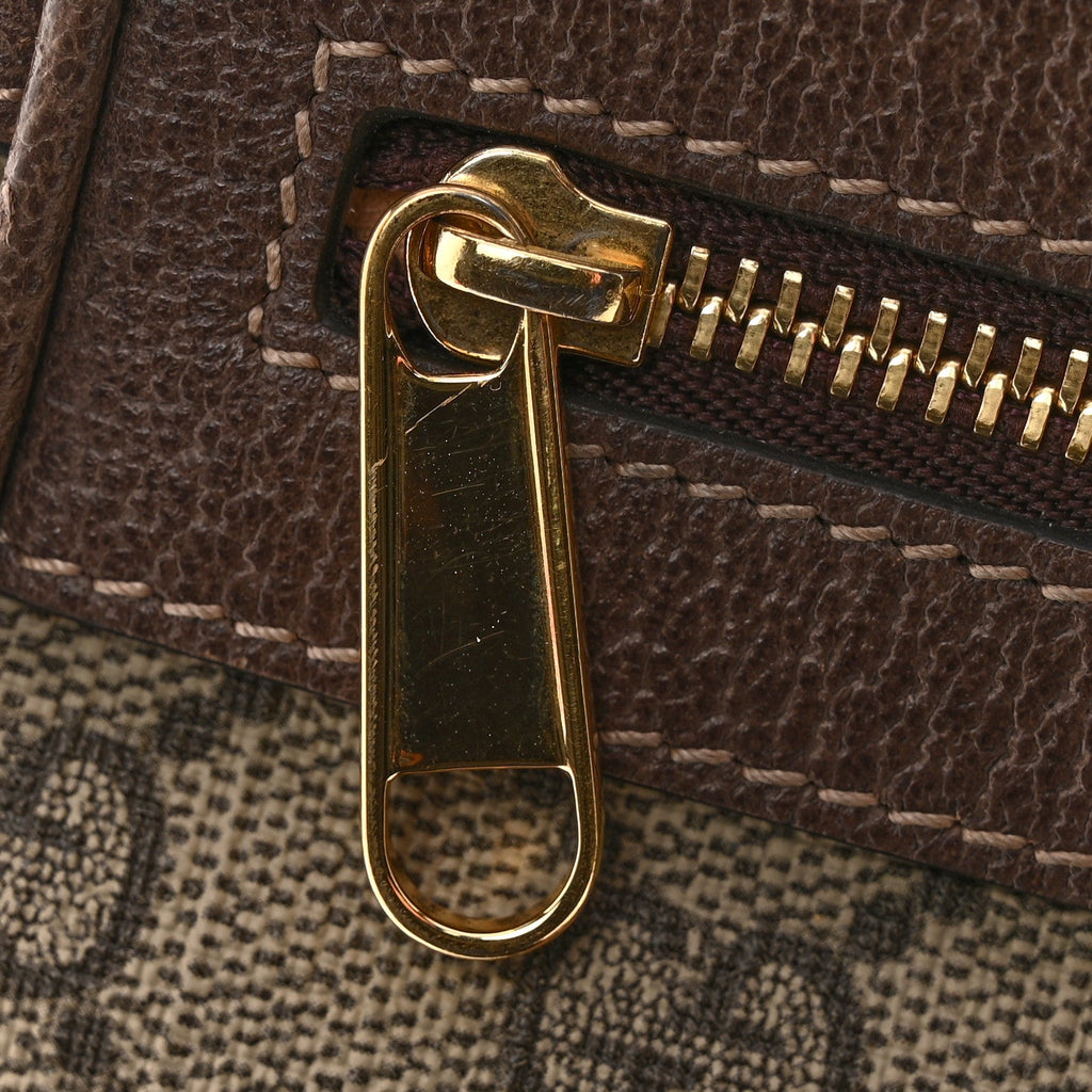 Gucci GG Supreme Monogram Web Mini Ophidia Shoulder Bag Brown