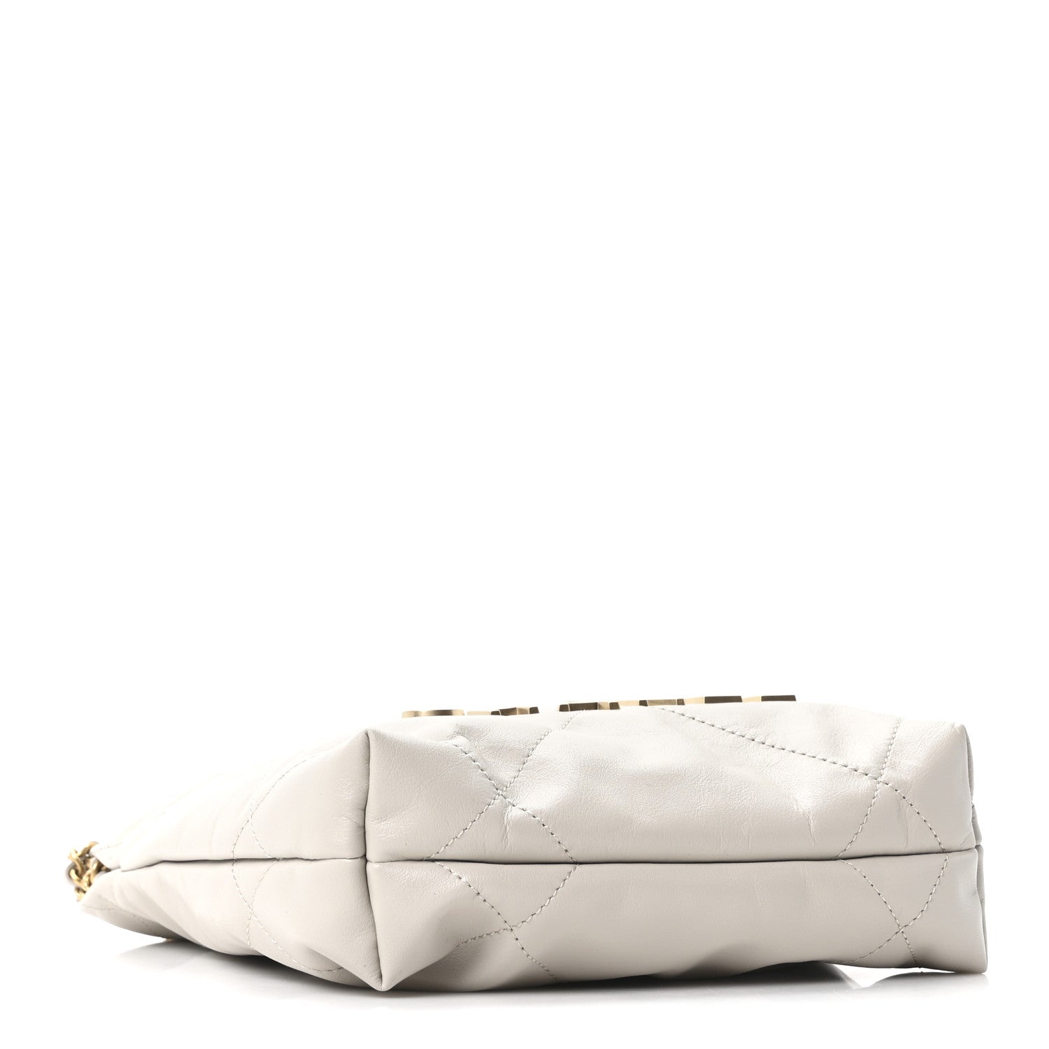 Chanel Shiny Calfskin Quilted Mini Chanel 22 Light Grey