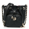 Chanel Caviar Quilted Mini CC Pocket Bucket Bag Black