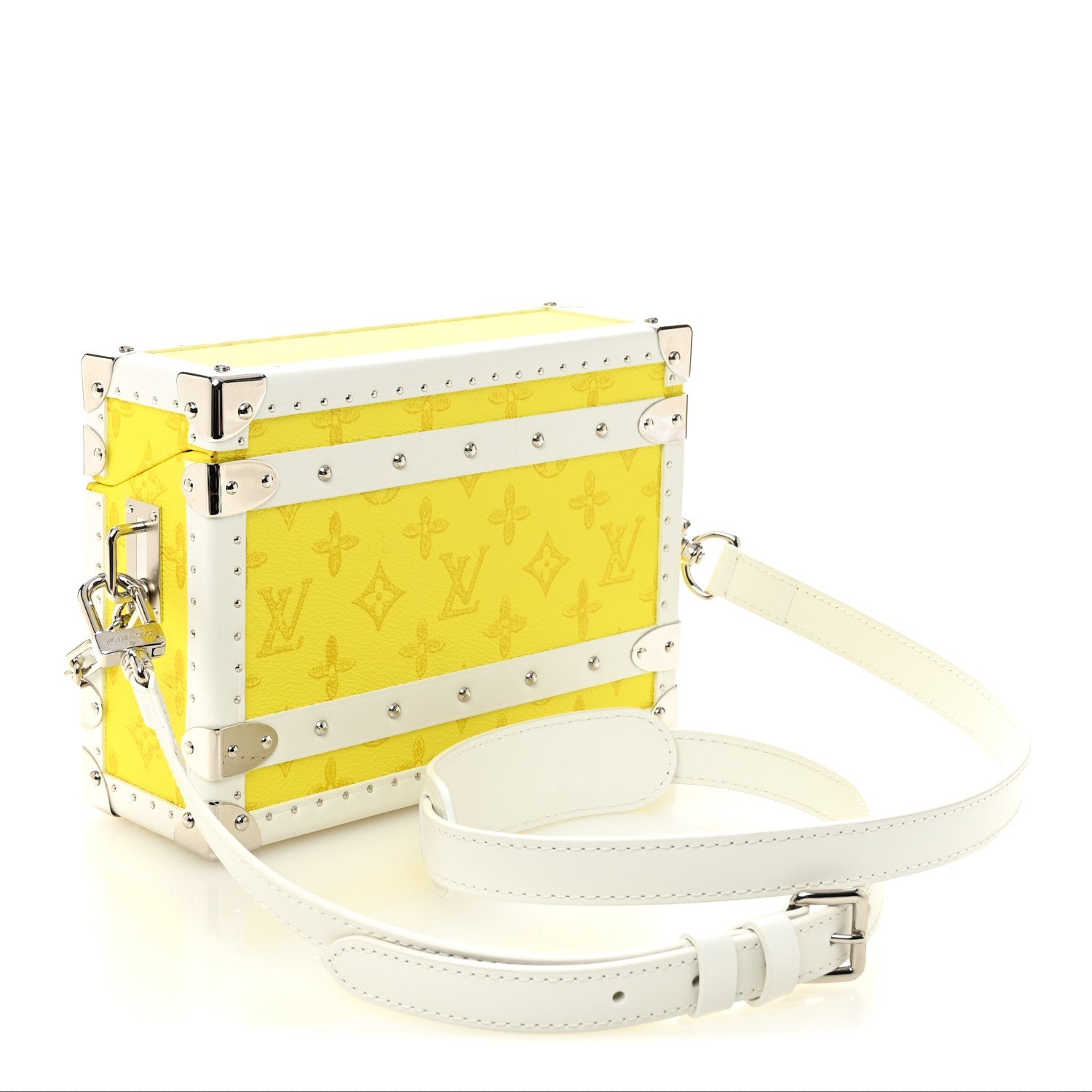 Louis Vuitton Vintage Monogram Everyday LV Clutch Trunk Jaune