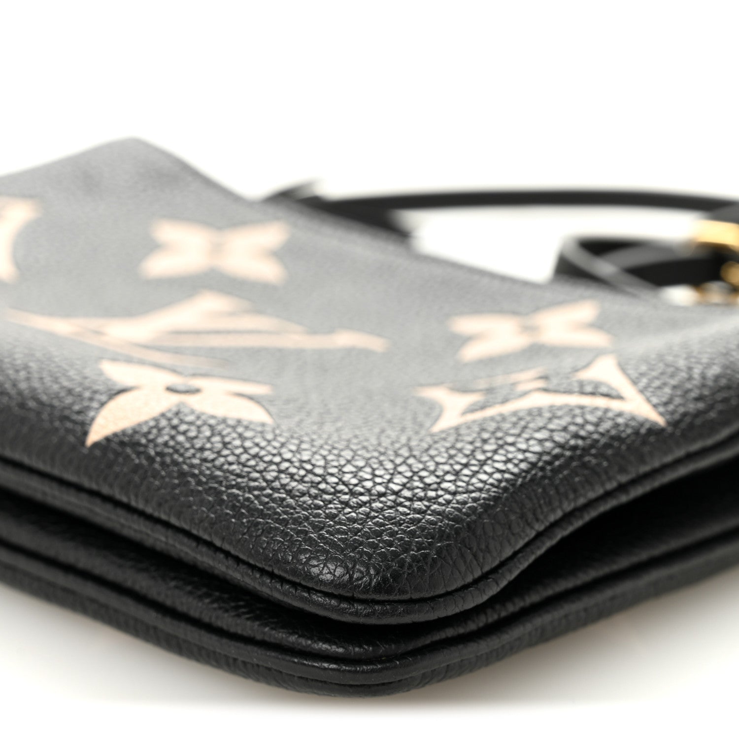 Louis Vuitton Empreinte Monogram Giant Double Zip Pochette Black Cream