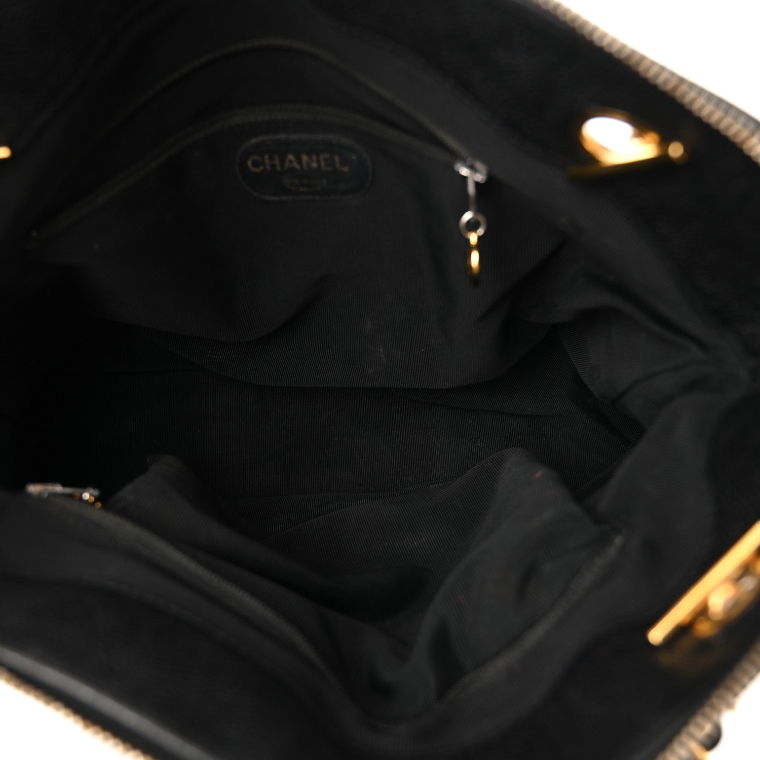 Chanel Caviar Triple CC Shoulder Bag Black