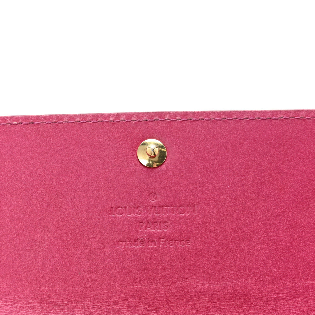 Louis Vuitton Vernis Ikat Sarah Wallet Rose Velours