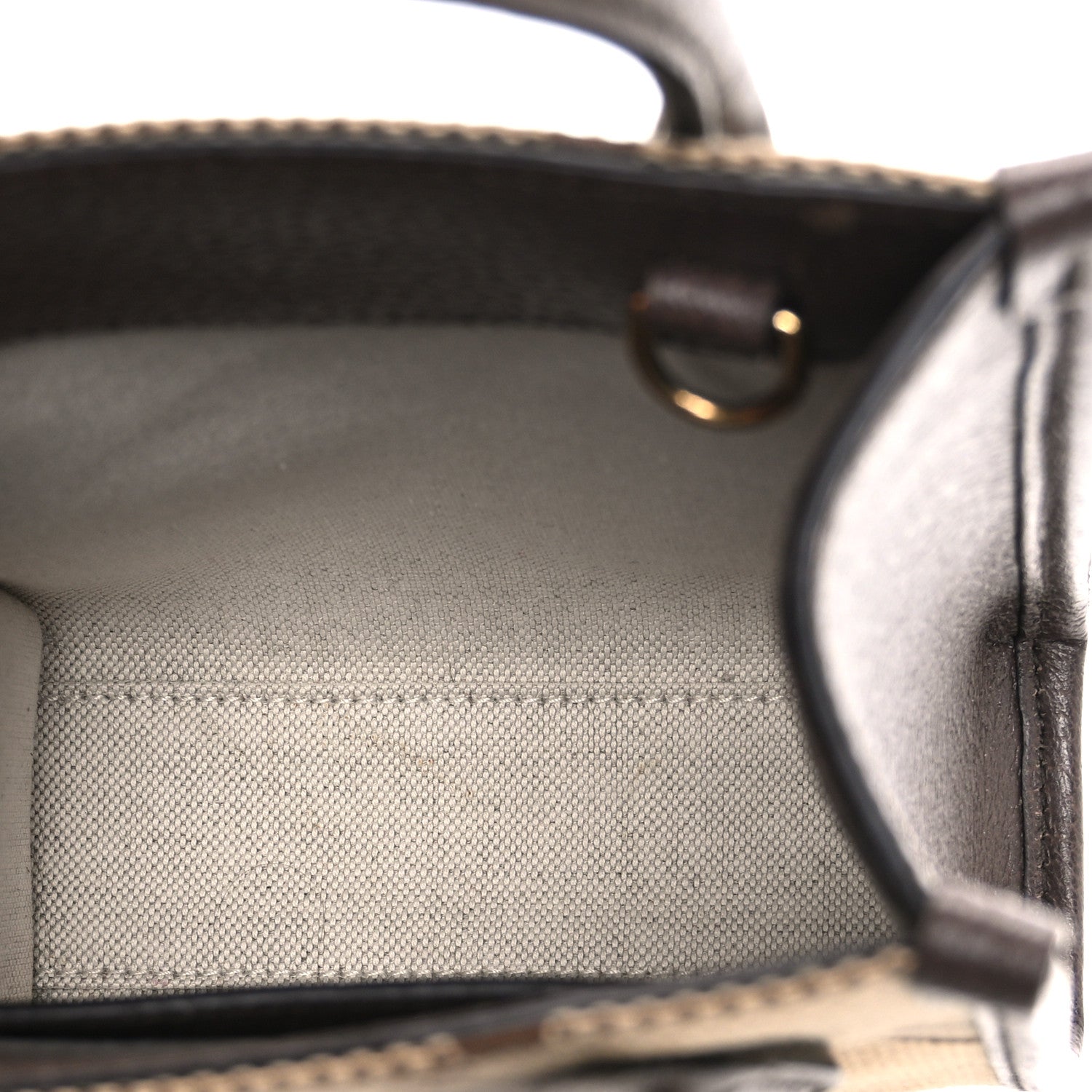 Gucci Monogram Jumbo GG Textured Dollar Calfskin Web Mini Vertical Tote Camel Ebony New Acero