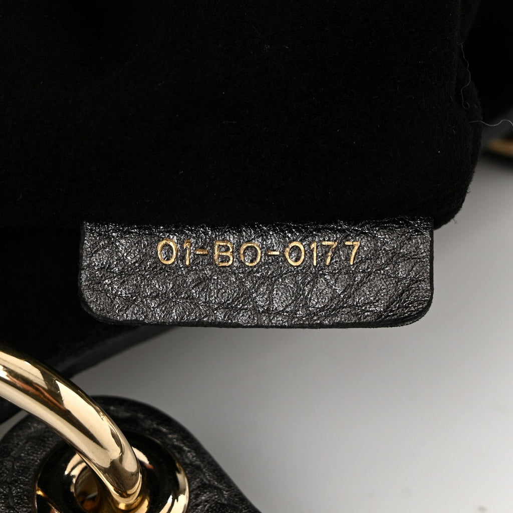 Christian Dior Metallic Grained Calfskin Cannage Medium Supple Lady Dior Steel