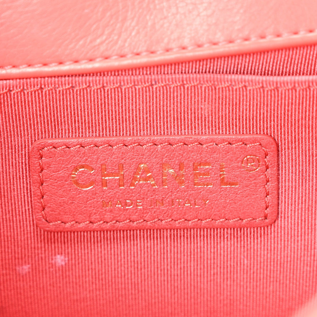 Chanel Calfskin Quilted Flap Waist Bag Red