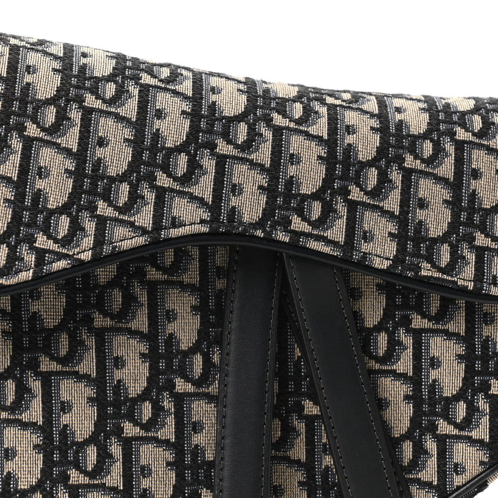 Christian Dior Oblique Saddle Bag Blue