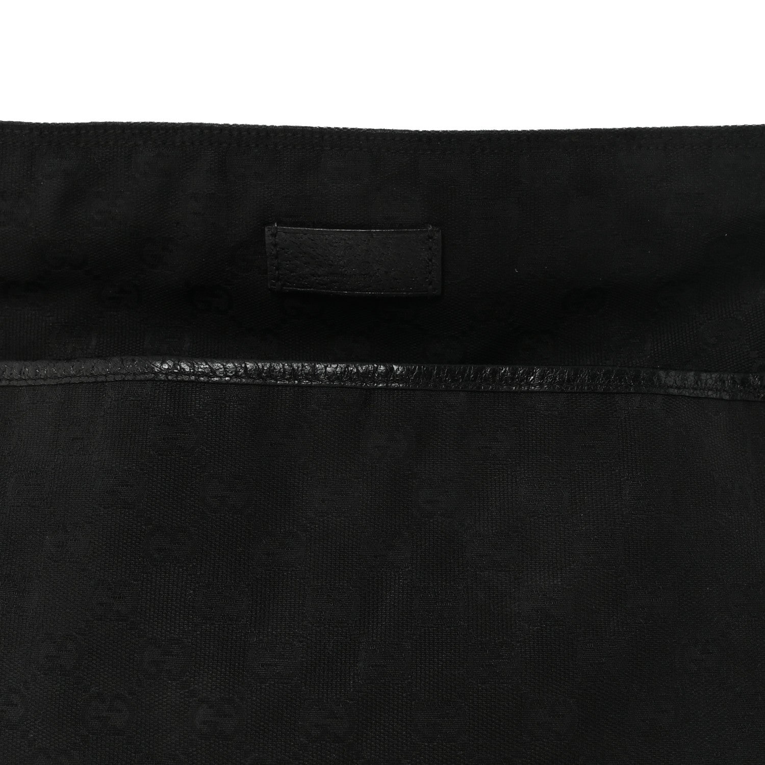 Gucci Monogram Web Medium Flat Messenger Bag Black