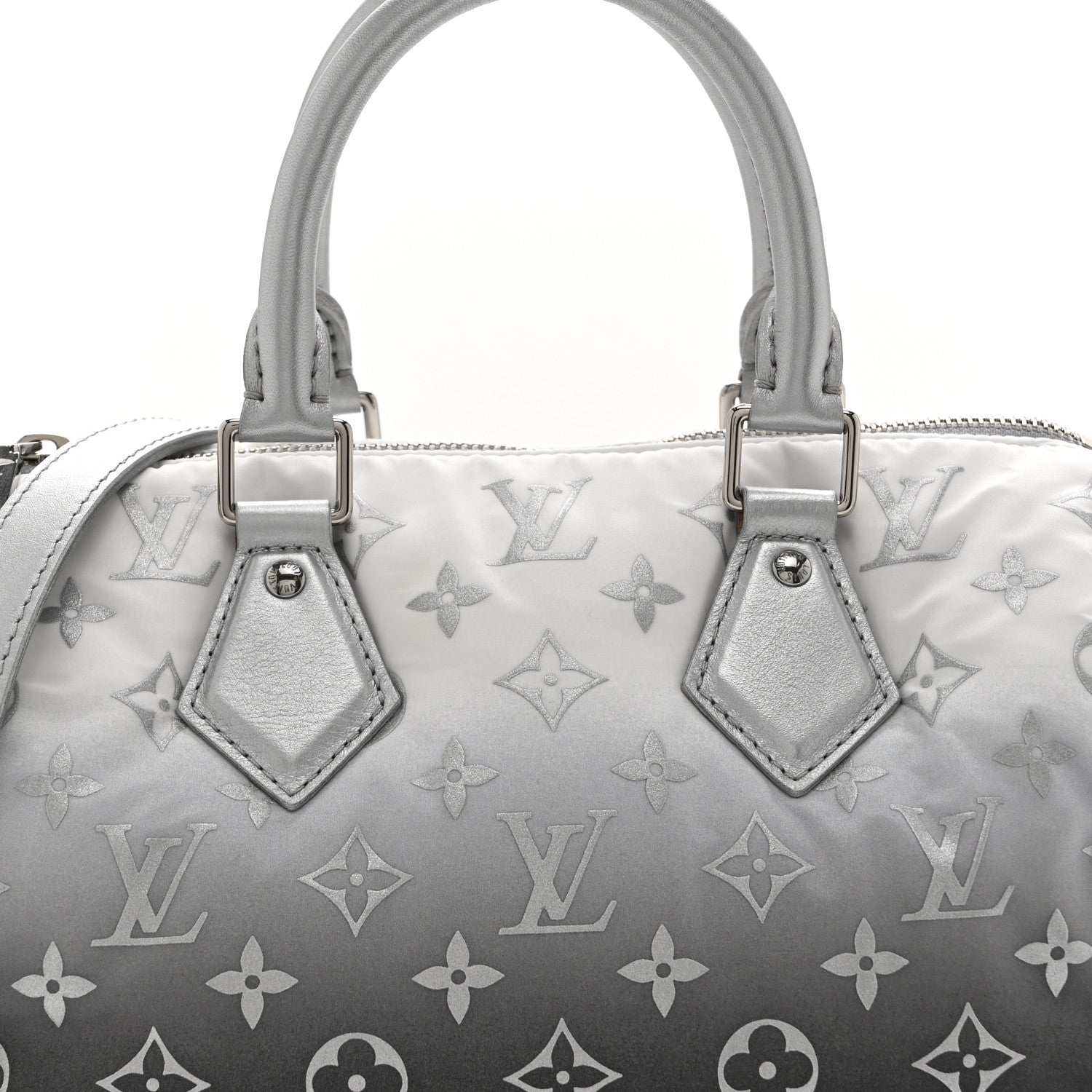 Louis Vuitton Nylon Monogram Gradient LV Snow Speedy Bandouliere 25 Frost