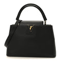 Louis Vuitton Taurillon Capucines PM Black Fuchsia