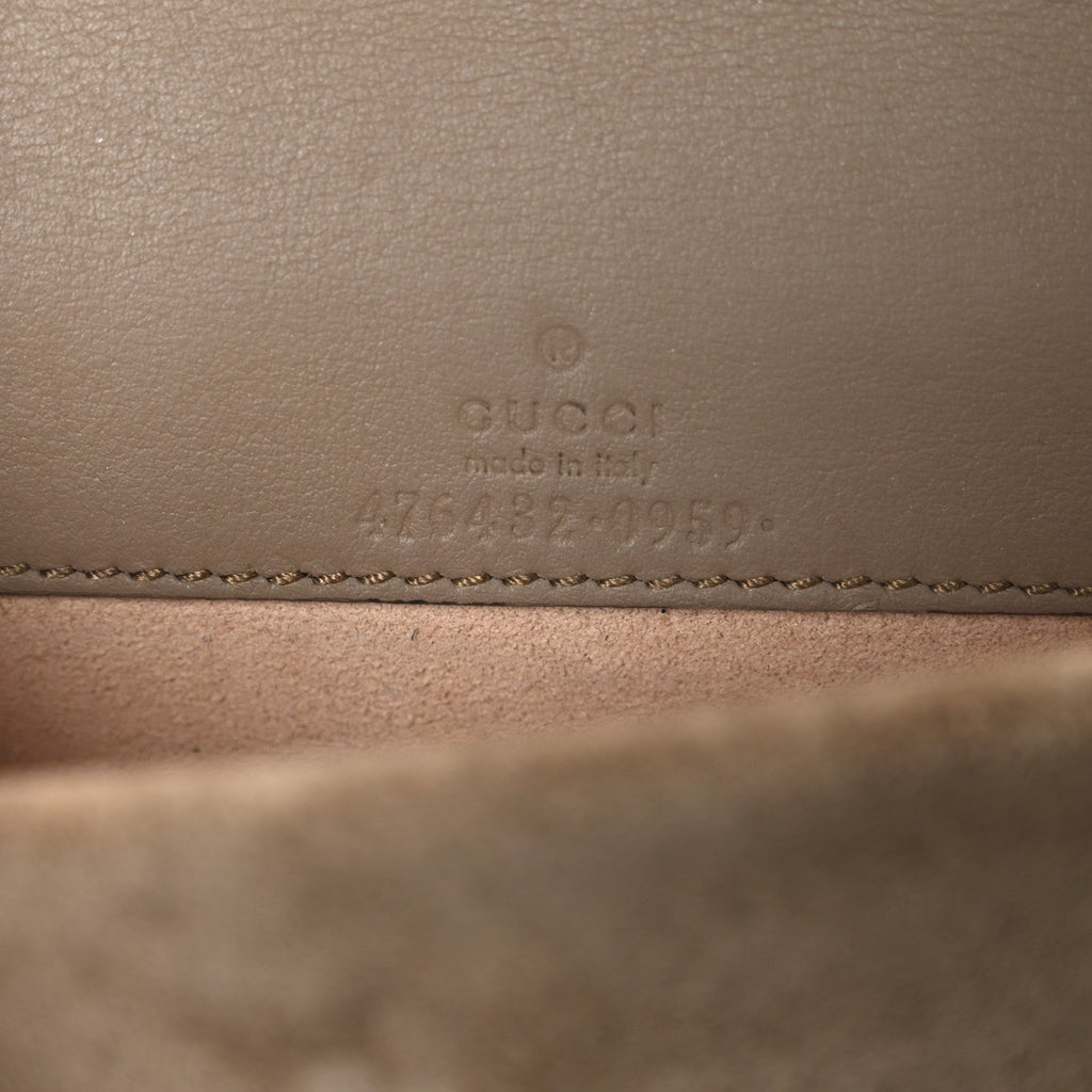 Gucci GG Supreme Monogram Super Mini Dionysus Shoulder Bag Taupe