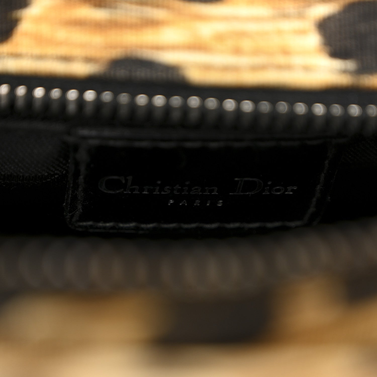 Christian Dior Canvas Leopard Print Medium Lady Dior