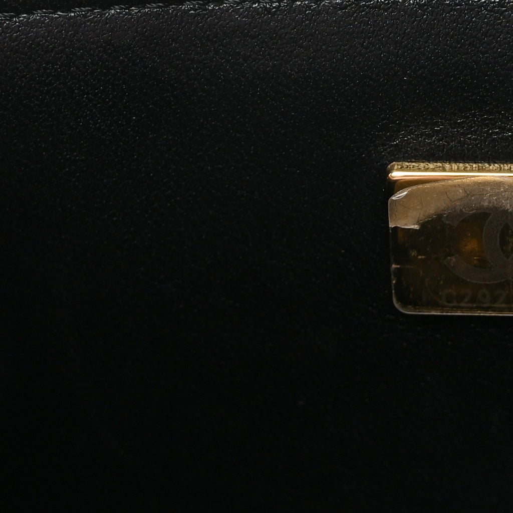 Chanel Lambskin Quilted Mini Rectangular Flap Black
