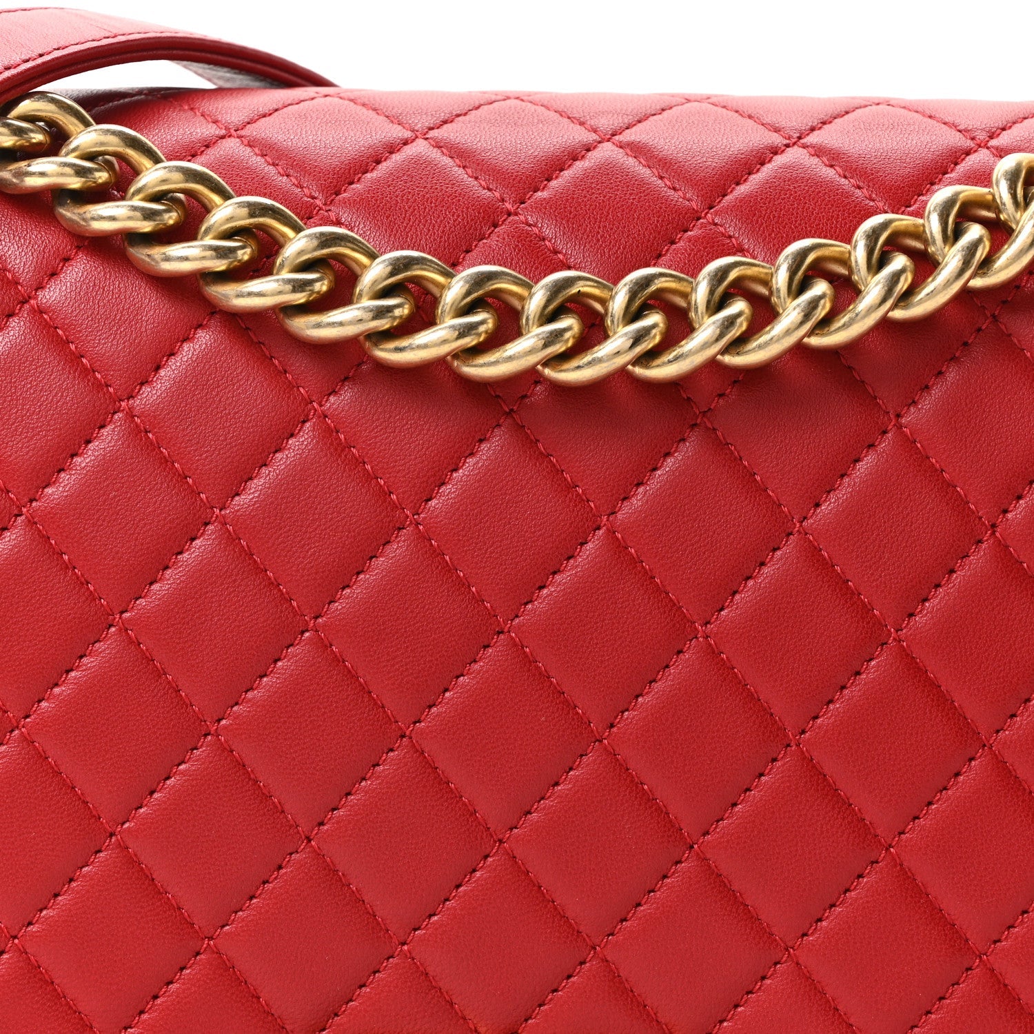 Chanel Lambskin Quilted New Medium Boy Flap Red