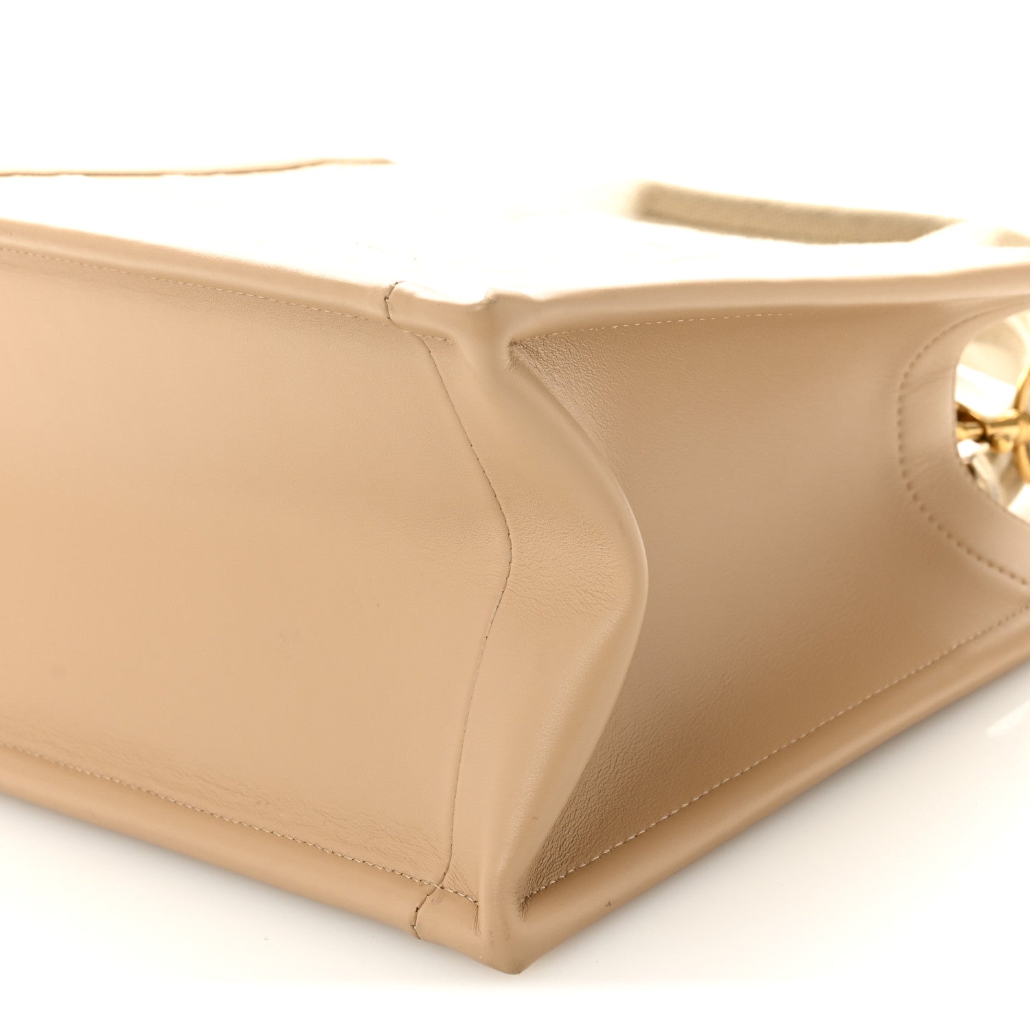 Christian Dior Canvas Calfskin Embroidered Small Plan De Paris Book Tote With Strap Beige