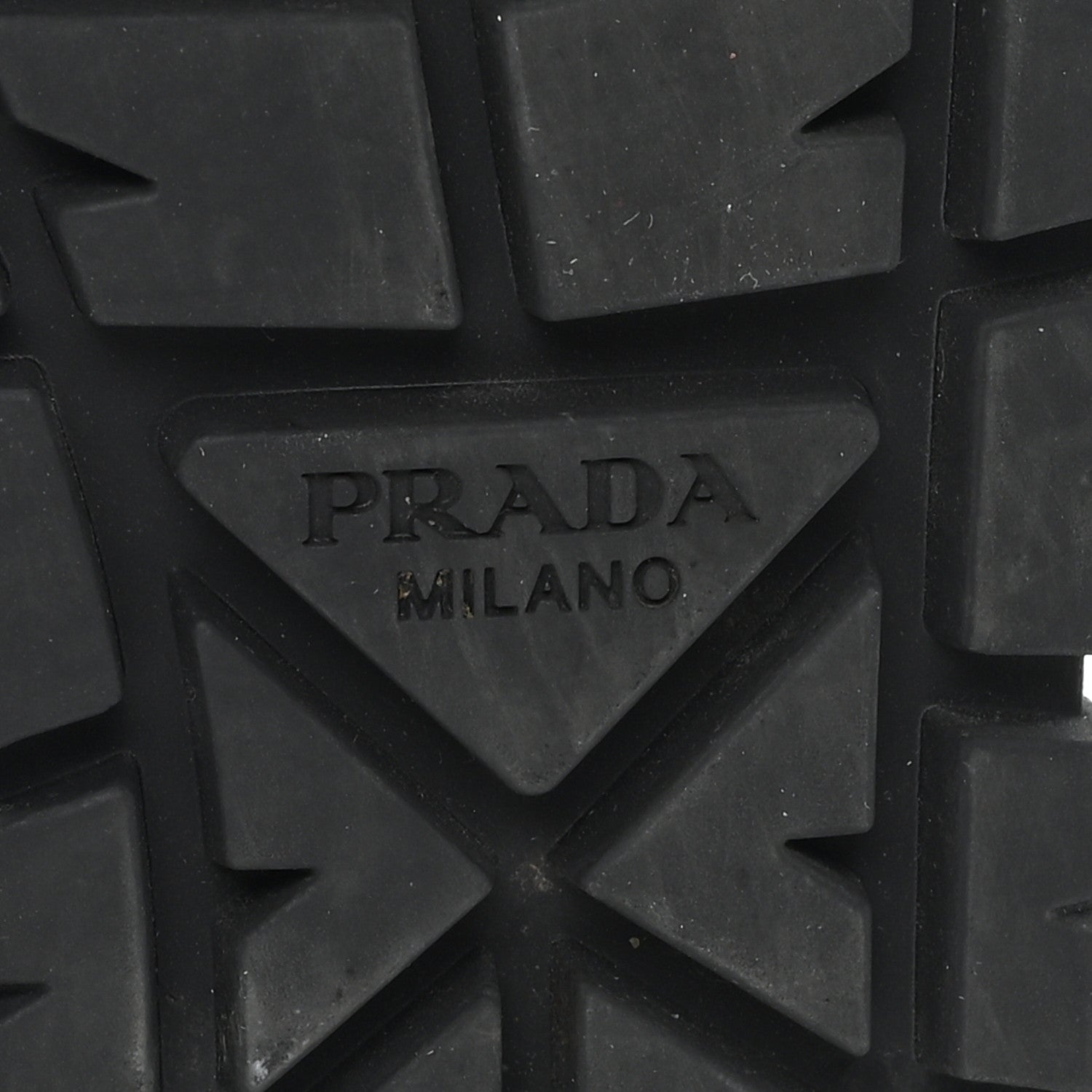Prada Paillettes Triangle Logo Double Wheel 50mm Sneakers 37 Black