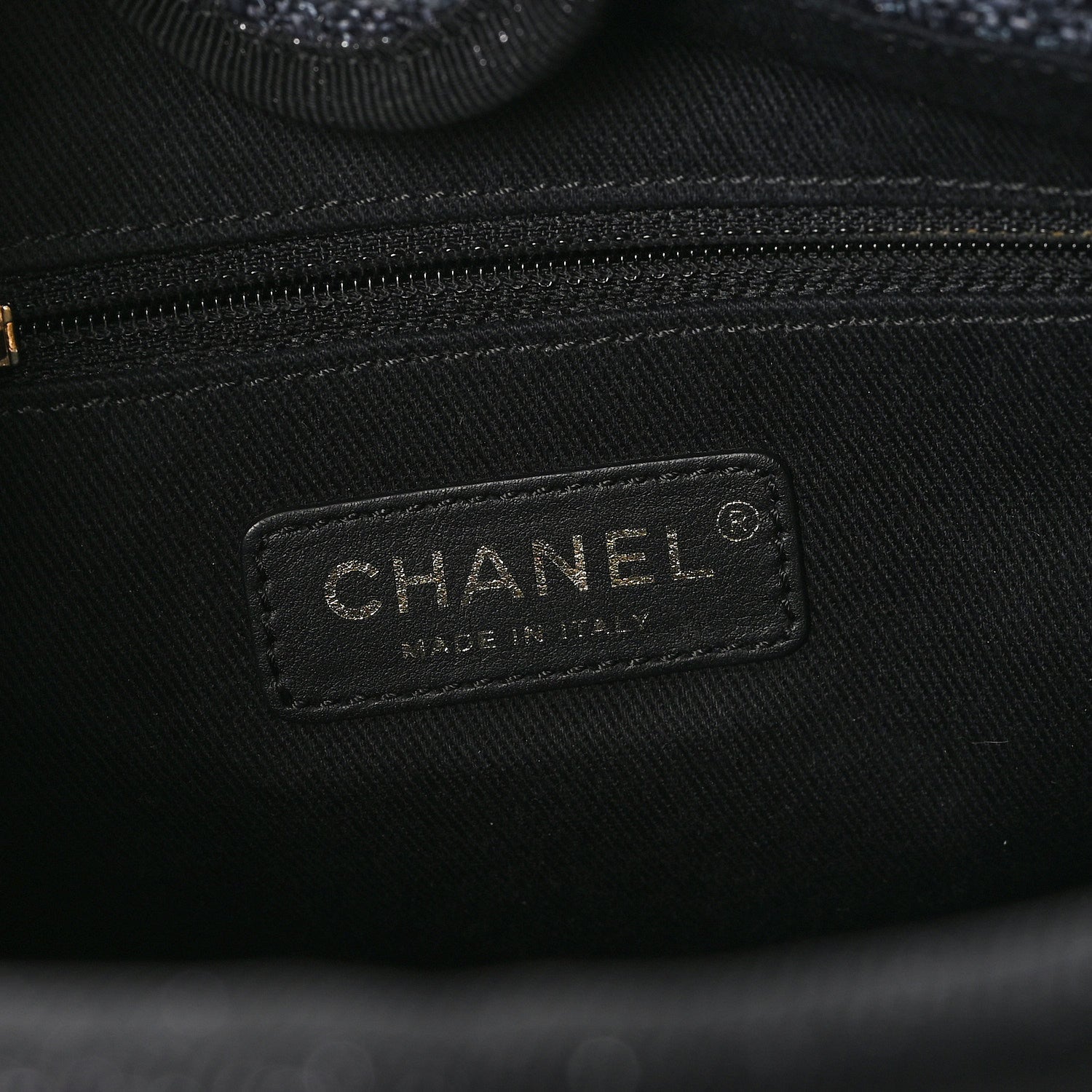 Chanel Lurex Boucle Mini Deauville Tote Black