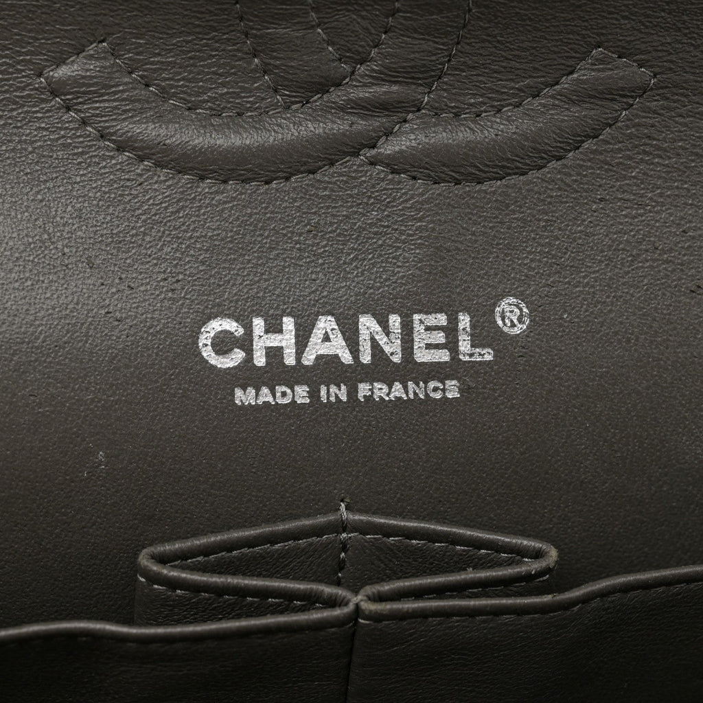 Chanel Caviar Quilted Medium Double Flap Dark Grey