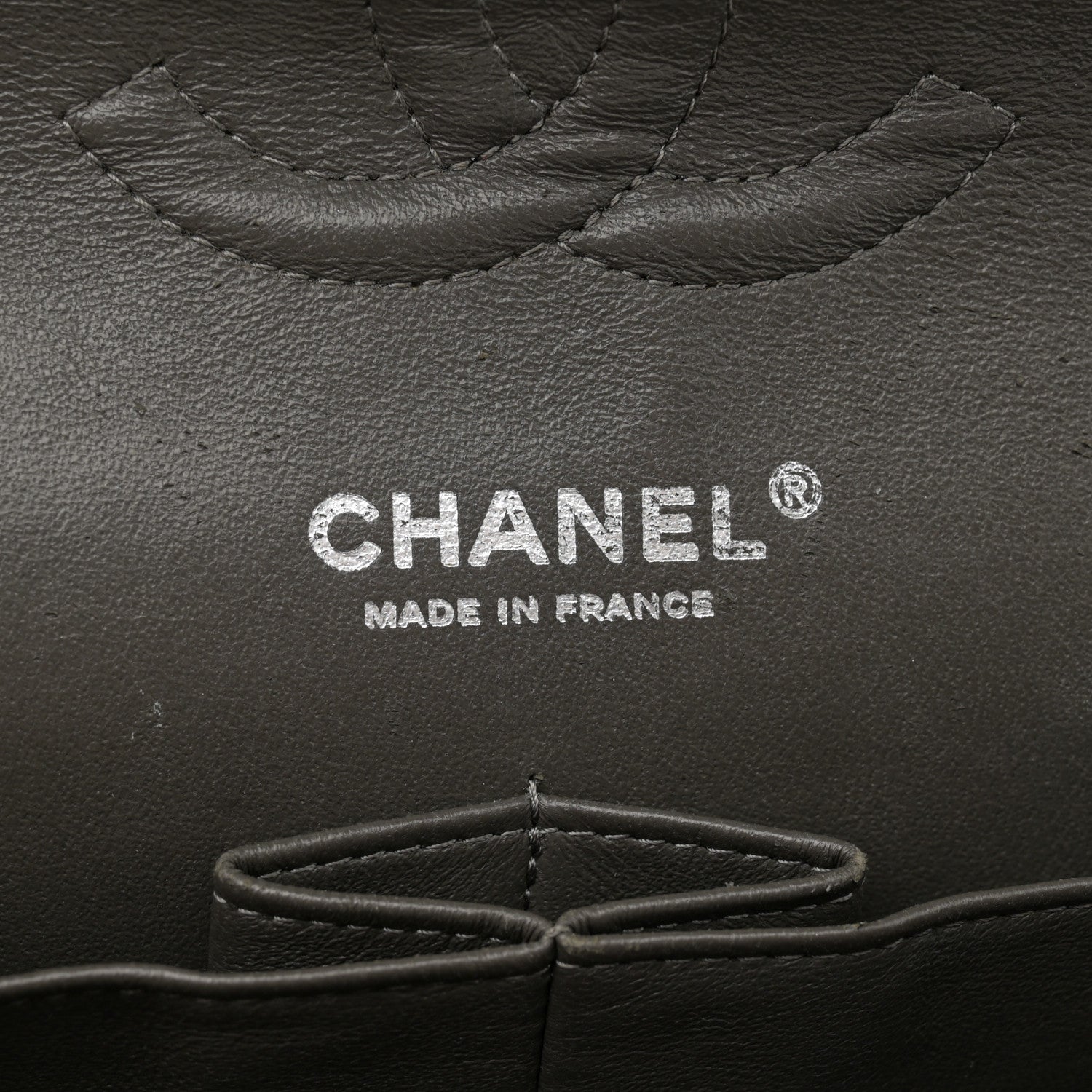 Chanel Caviar Quilted Medium Double Flap Dark Grey