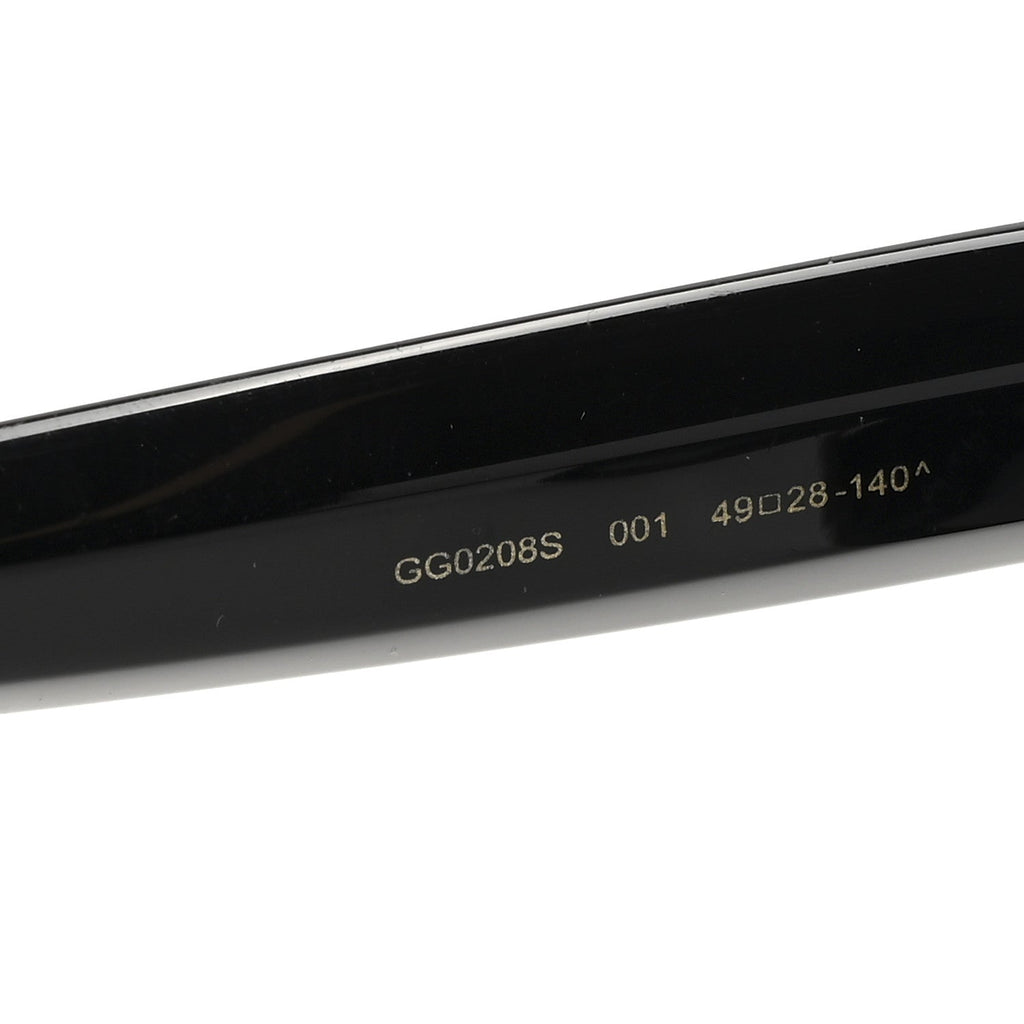 Gucci Acetate Crystal Star Round Frame Sunglasses GG0208S Black