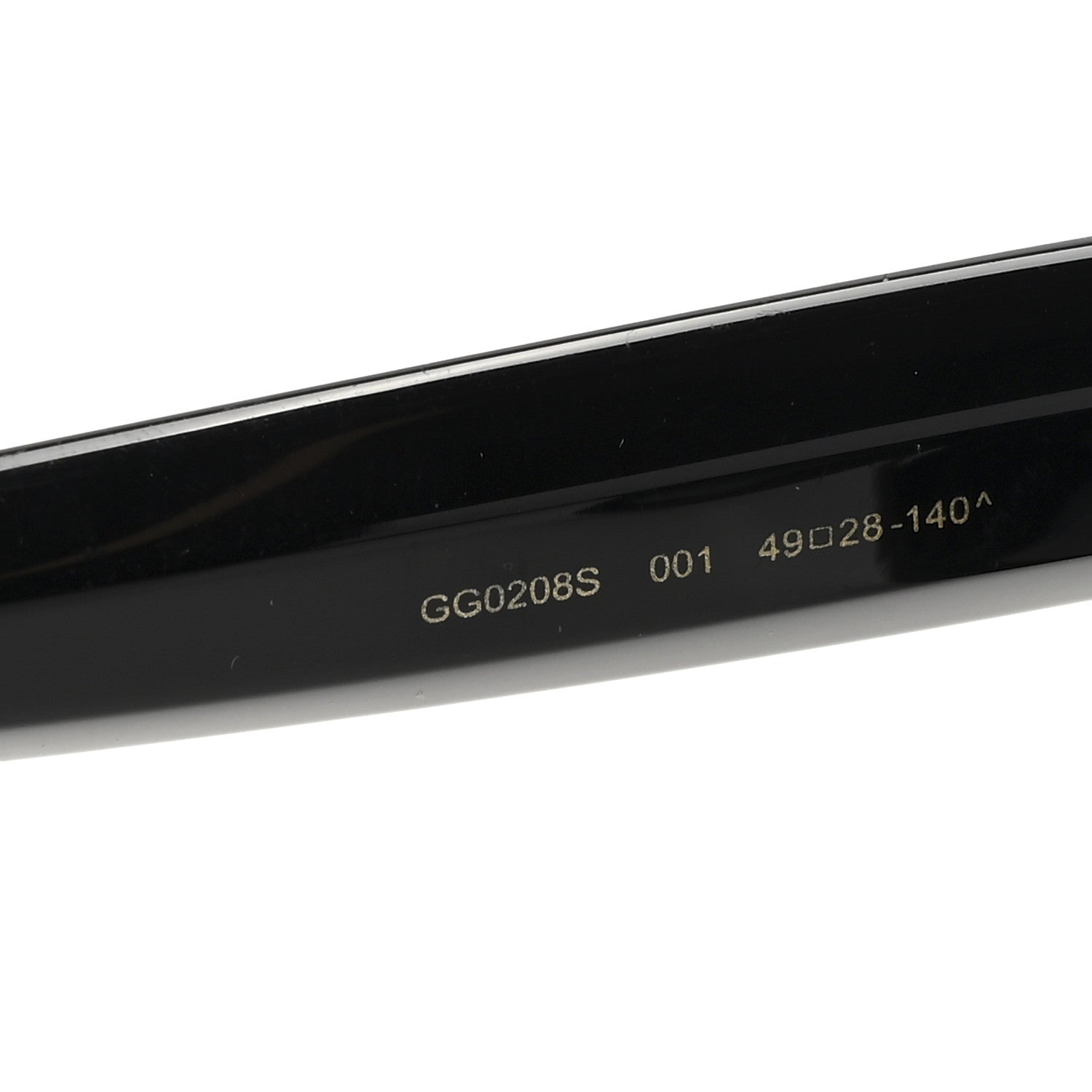 Gucci Acetate Crystal Star Round Frame Sunglasses GG0208S Black