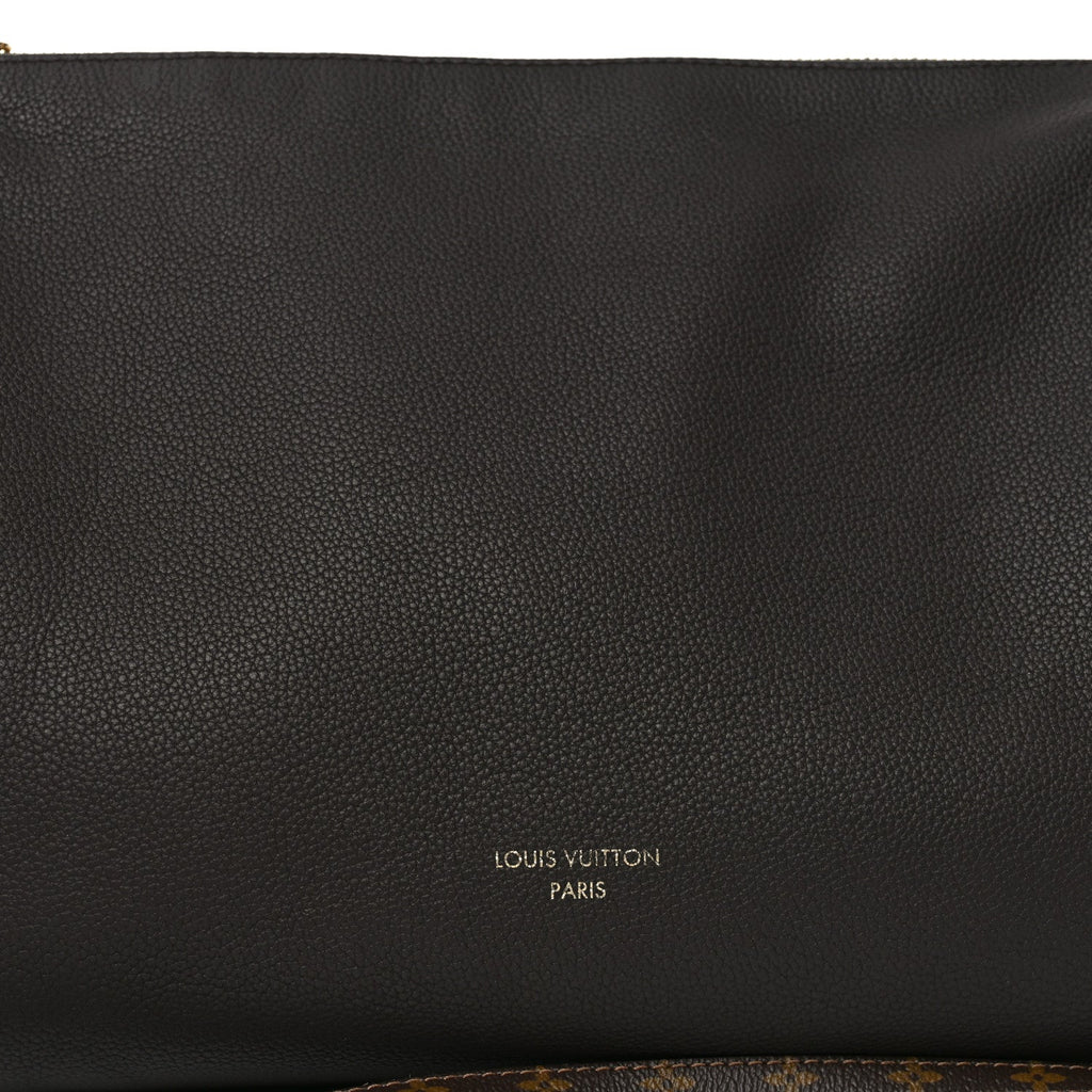 Louis Vuitton Calfskin Monogram Express MM Mahogany