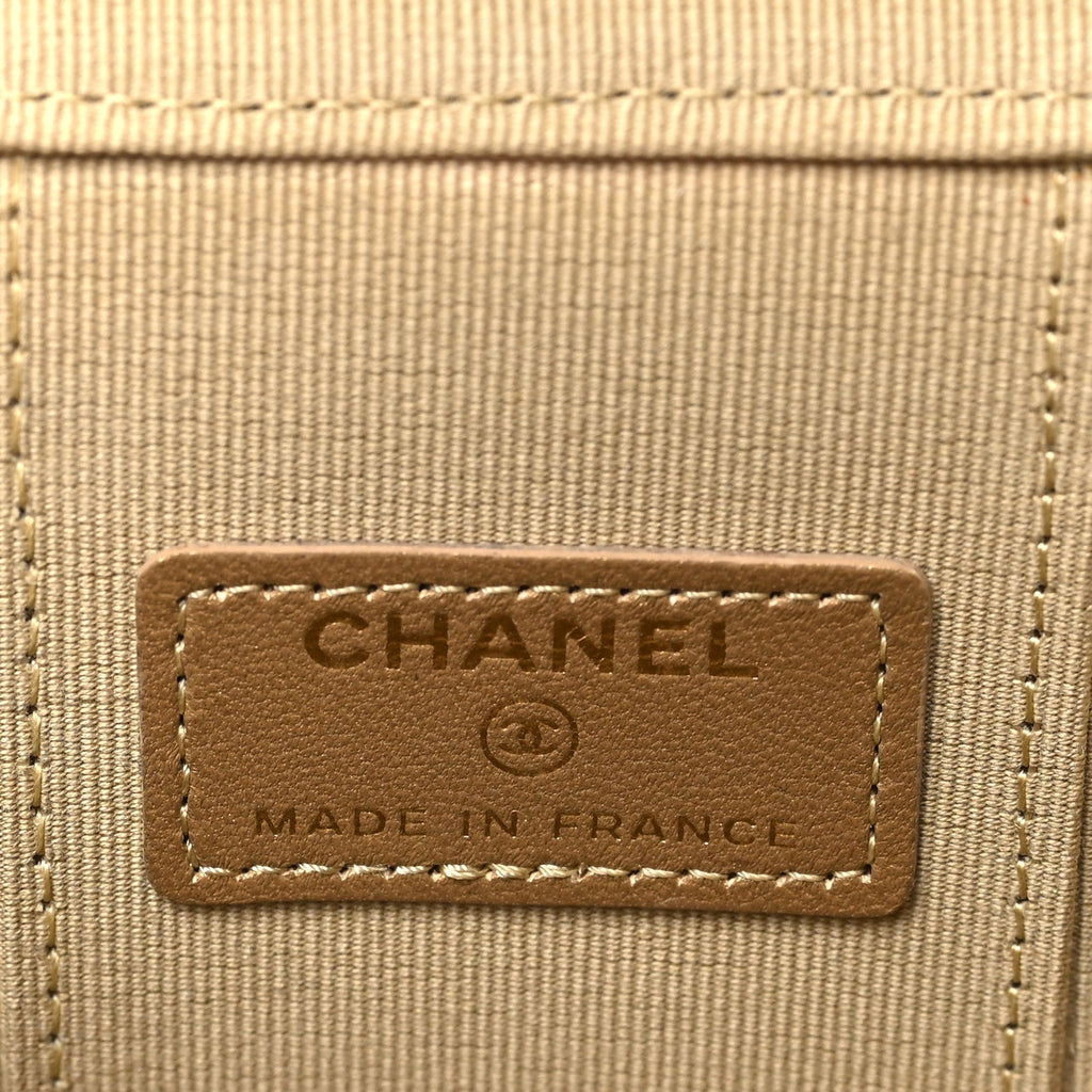 Chanel Lambskin Quilted Pearl Crush Mini Vanity Case With Chain Light Green
