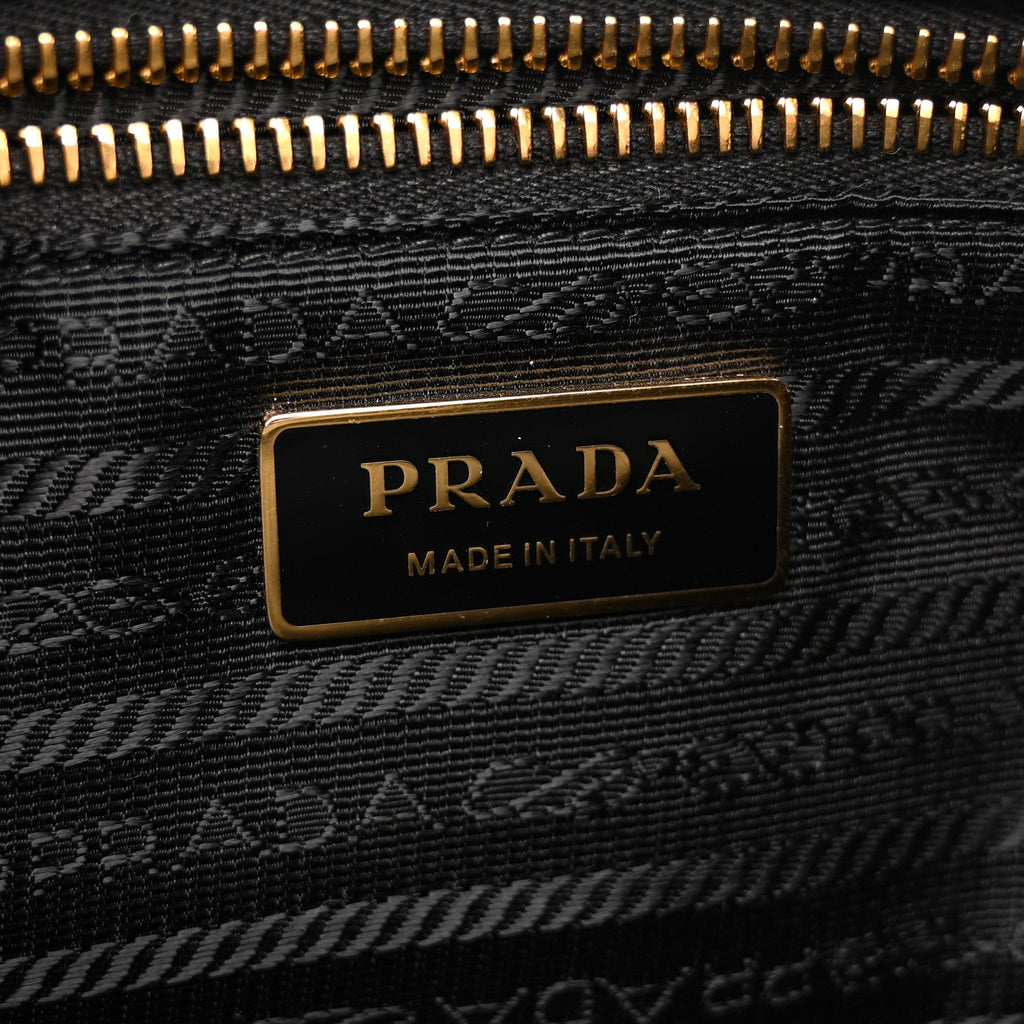 Prada Re-Nylon Vitello Large Aimee Shoulder Bag Black