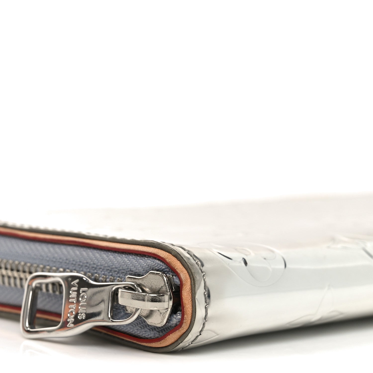 Louis Vuitton Monogram Mirror Zippy Wallet Silver