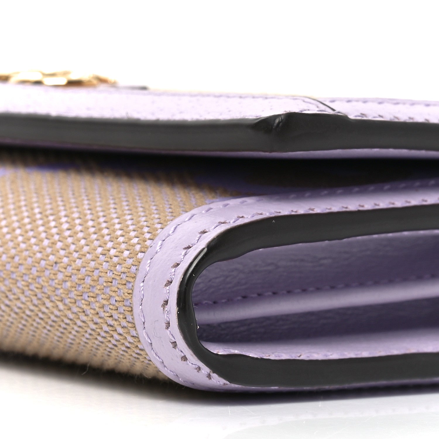 Gucci Monogram Jumbo GG Textured Dollar Calfskin Ophidia Continental Wallet On Chain Beige Lapis