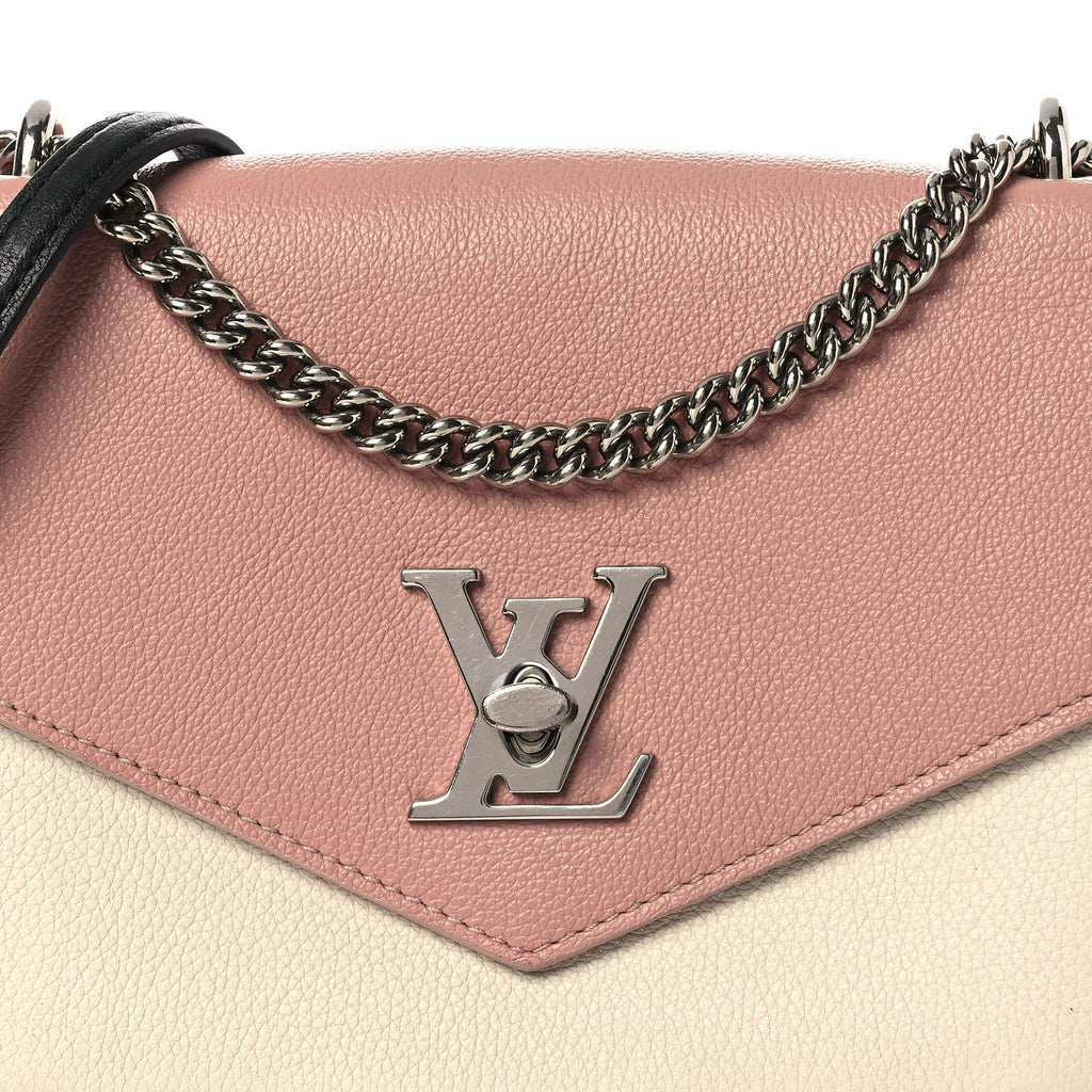 Louis Vuitton Soft Calfskin My Lockme Chain Bag BB Rose Boudoir Creme