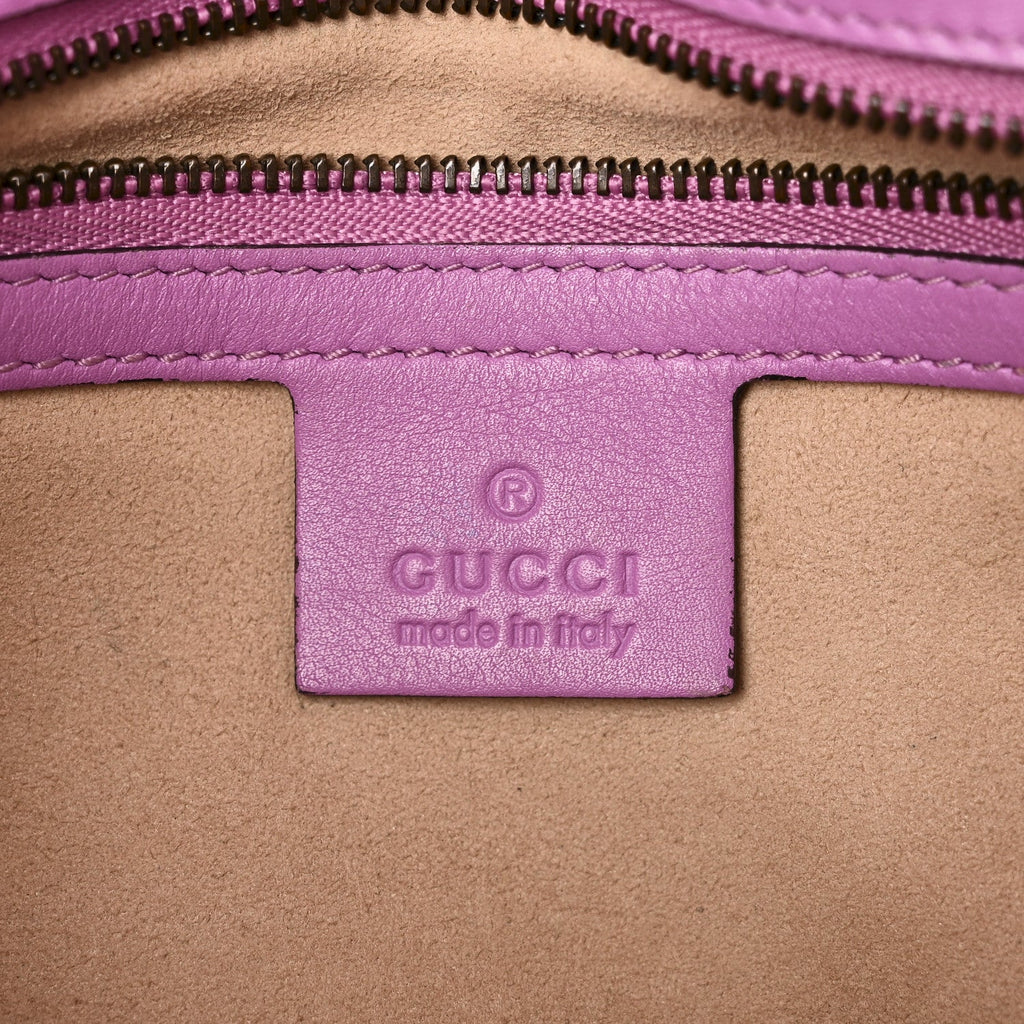 Gucci Calfskin Matelasse Small GG Marmont Shoulder Bag Candy Mousse
