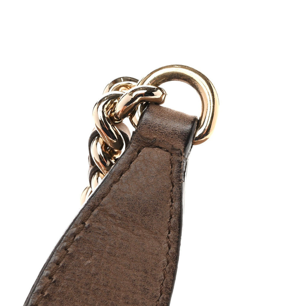 Gucci Vitello Range Medium Soho Chain Shoulder Bag Grey Field