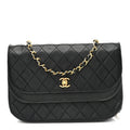 Chanel Lambskin Quilted Flap Bag Black