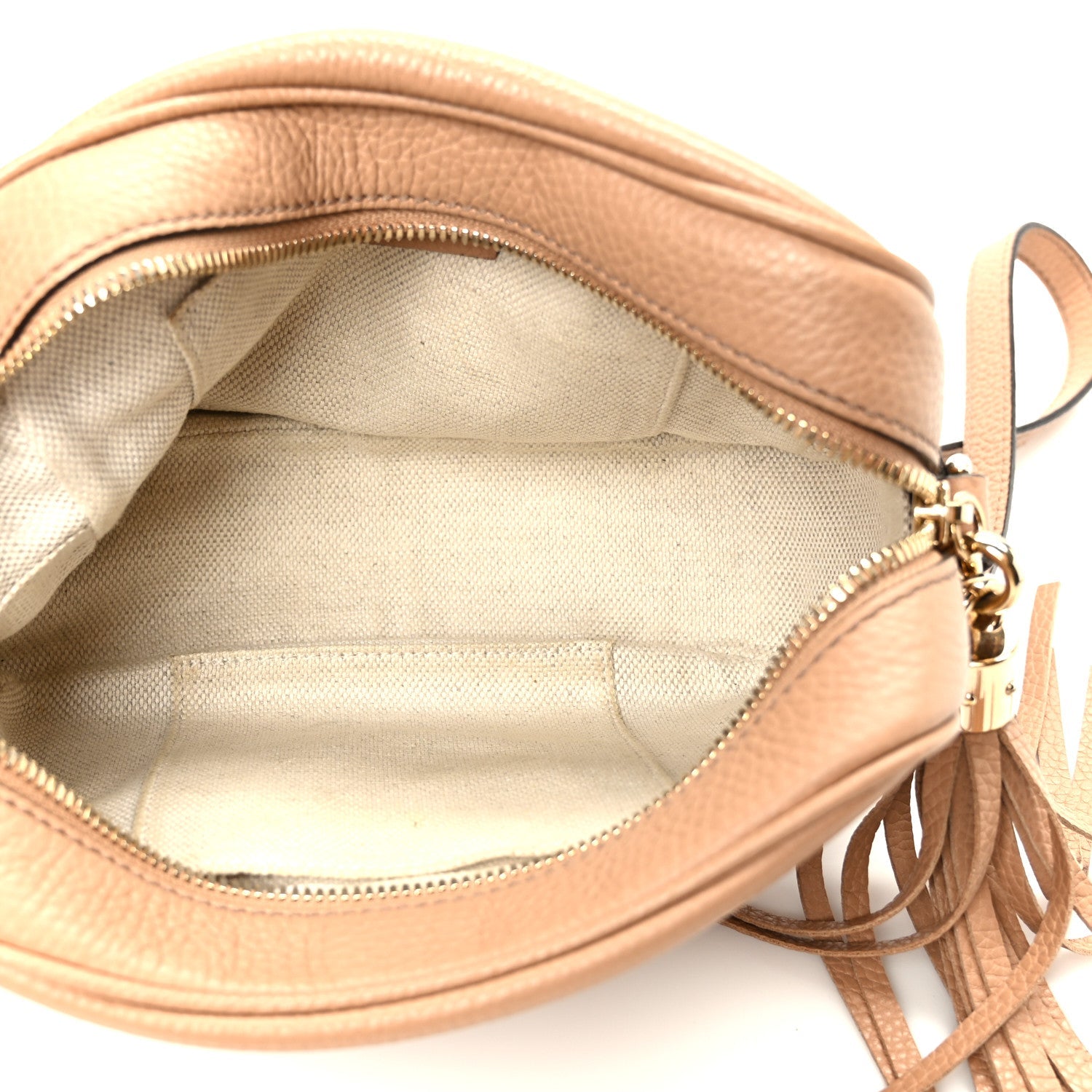Gucci Pebbled Calfskin Small Soho Disco Bag Rose Beige
