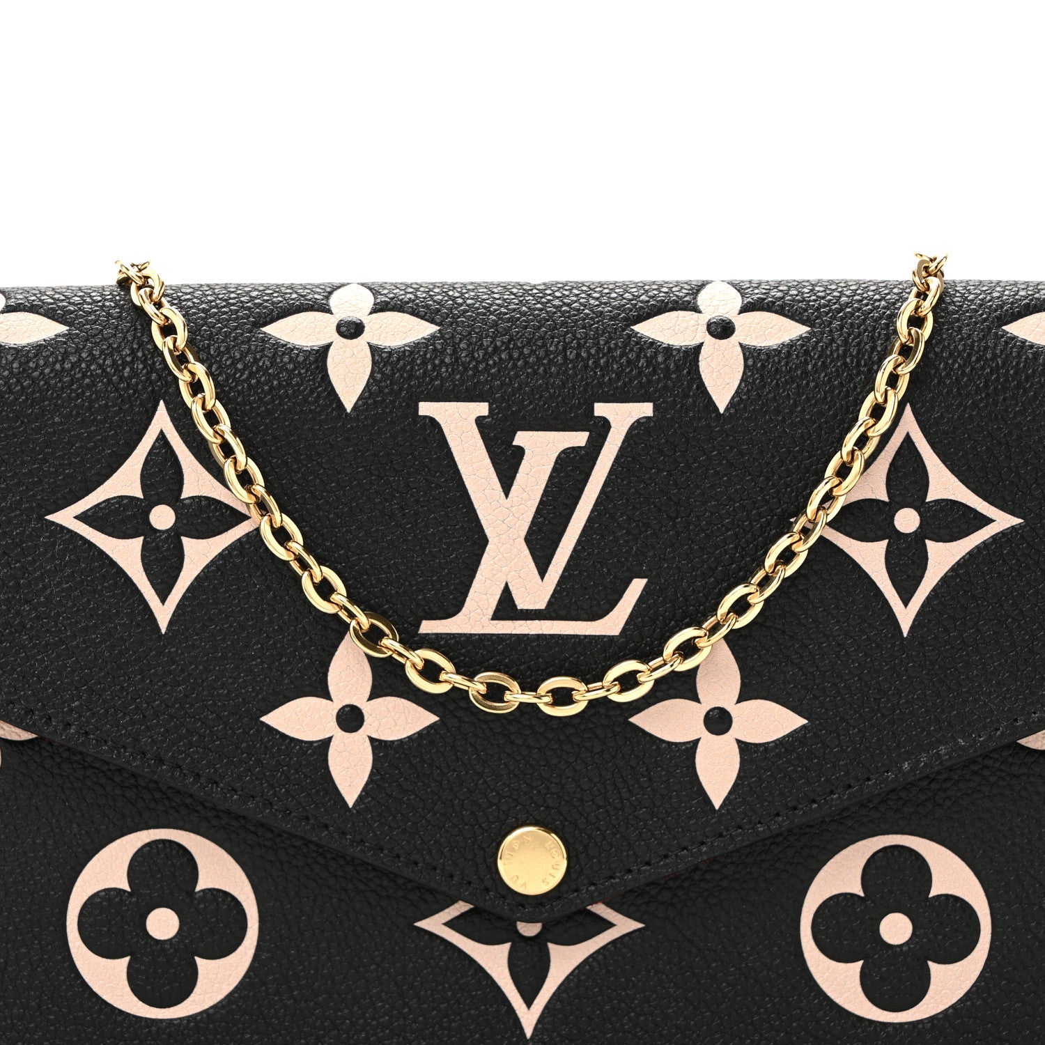 Louis Vuitton Empreinte Monogram Giant Felicie Pochette Black Beige