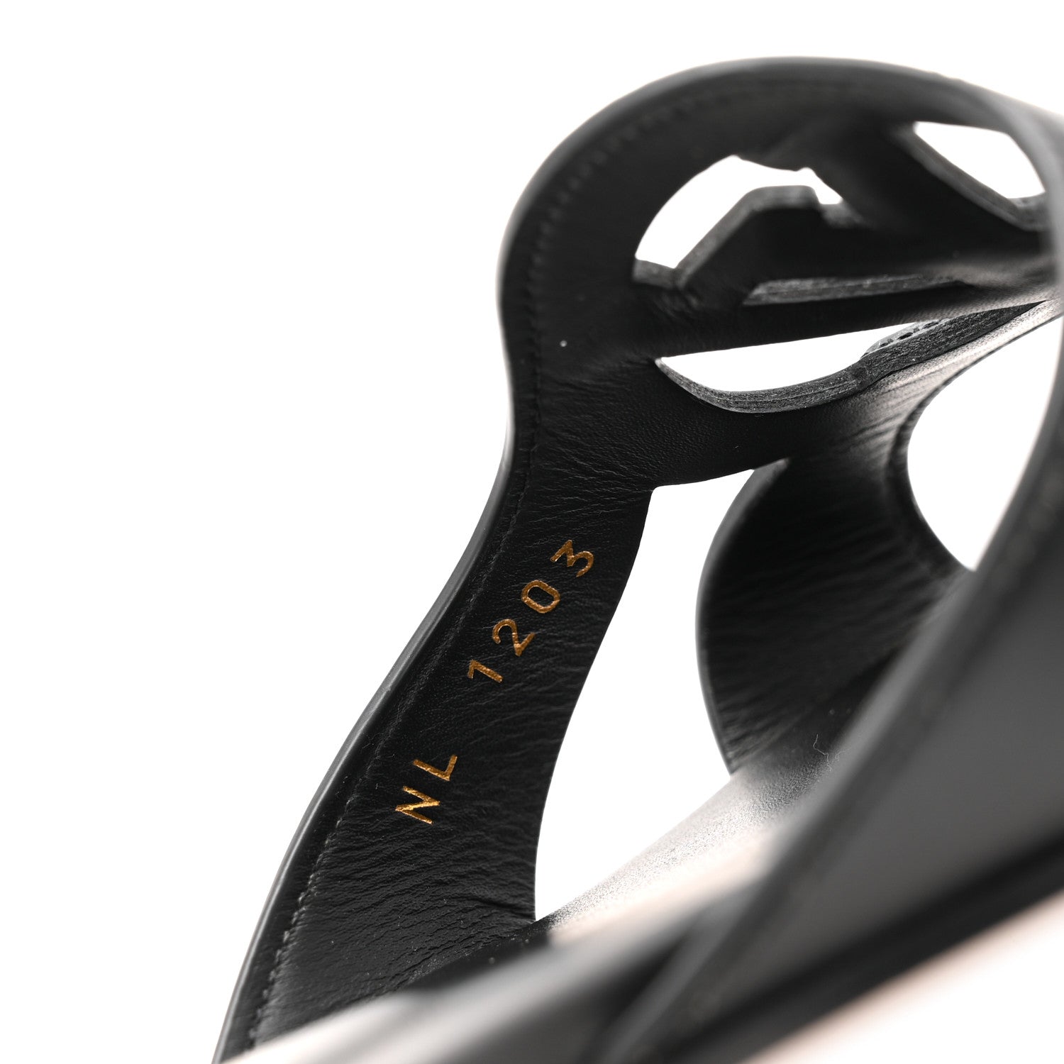 Louis Vuitton Calfskin LV Isola Flat Sandals 37.5 Black