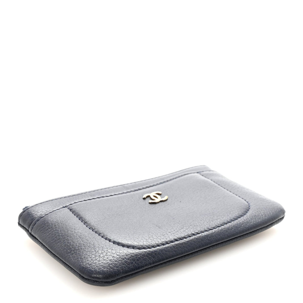 Grained Calfskin Neo Executive Cosmetic Case Navy