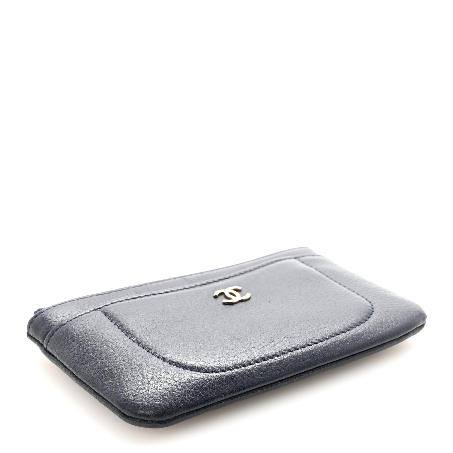 Grained Calfskin Neo Executive Cosmetic Case Navy