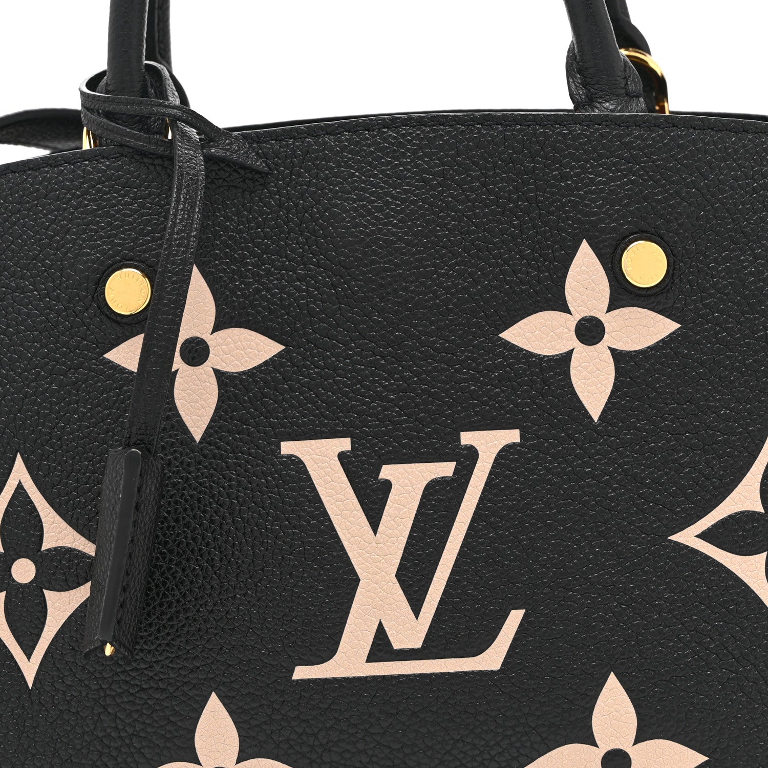 Louis Vuitton Empreinte Monogram Giant Montaigne BB Black Beige